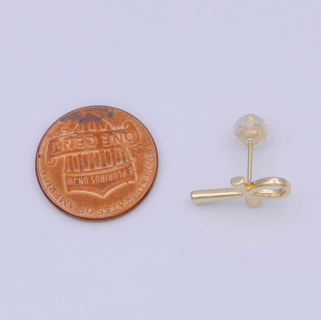 Ankh Stud Earrings